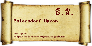 Baiersdorf Ugron névjegykártya
